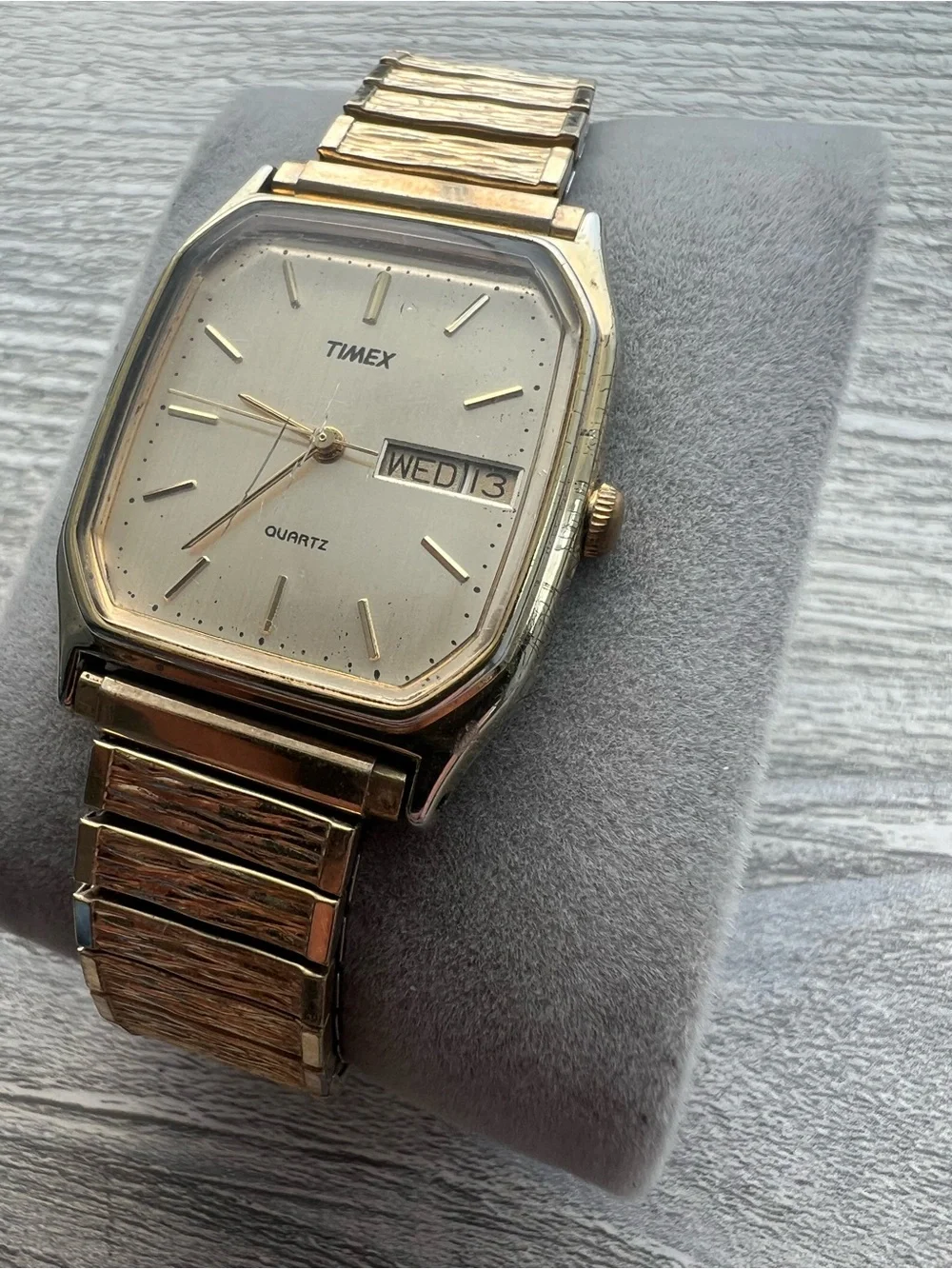 Timex Gold-Tone Men’s Rectangular Dress Watch